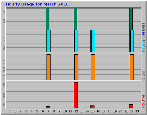 Hourly usage for March 2016