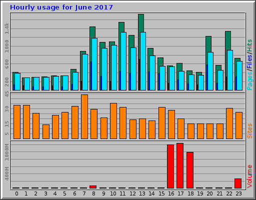Hourly usage for June 2017