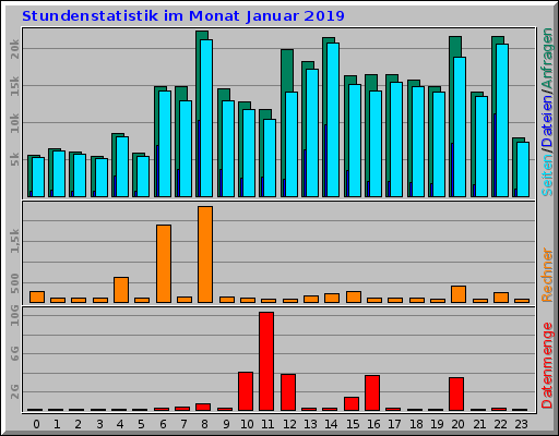 Stundenstatistik im Monat Januar 2019