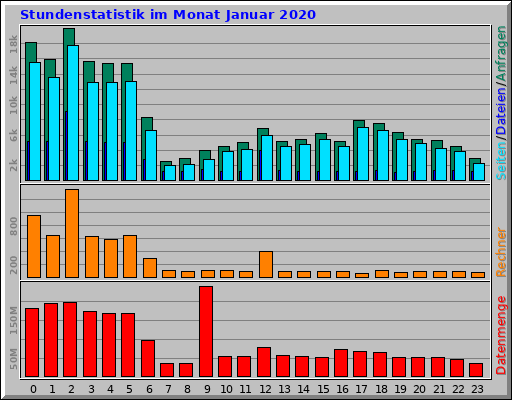Stundenstatistik im Monat Januar 2020